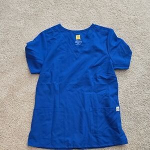 WonderWink Royal Blue V-Neck Scrub Top